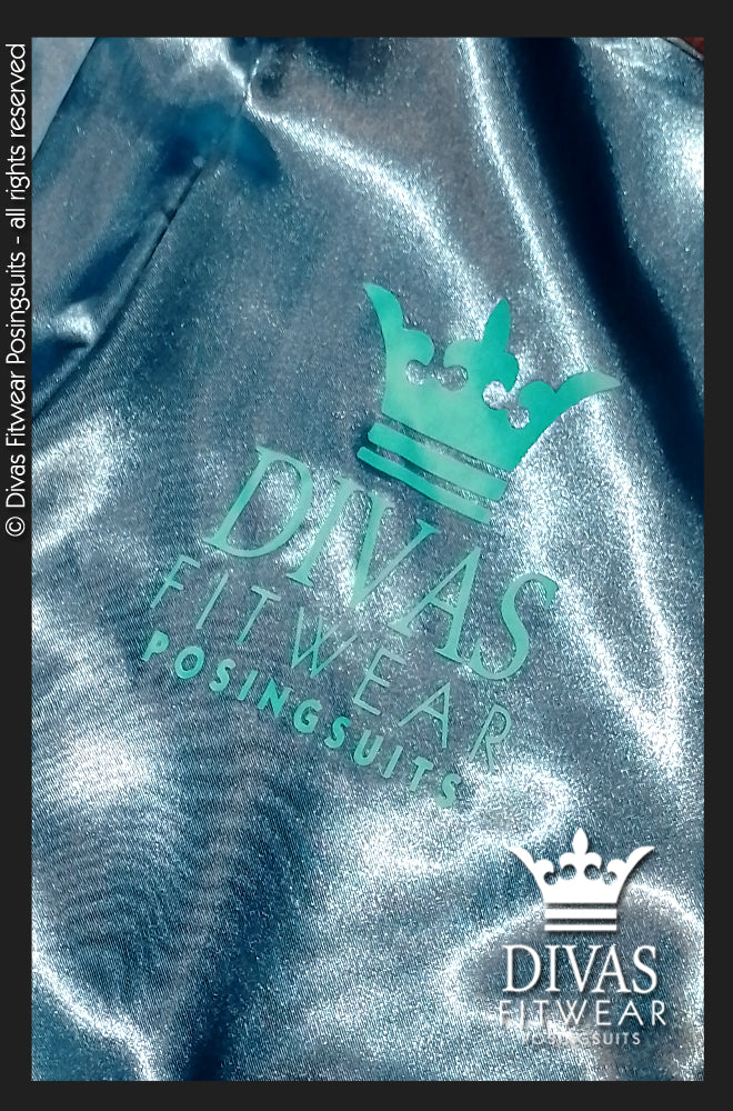 Satin Personalised Backstage Robe - Teal/Aqua