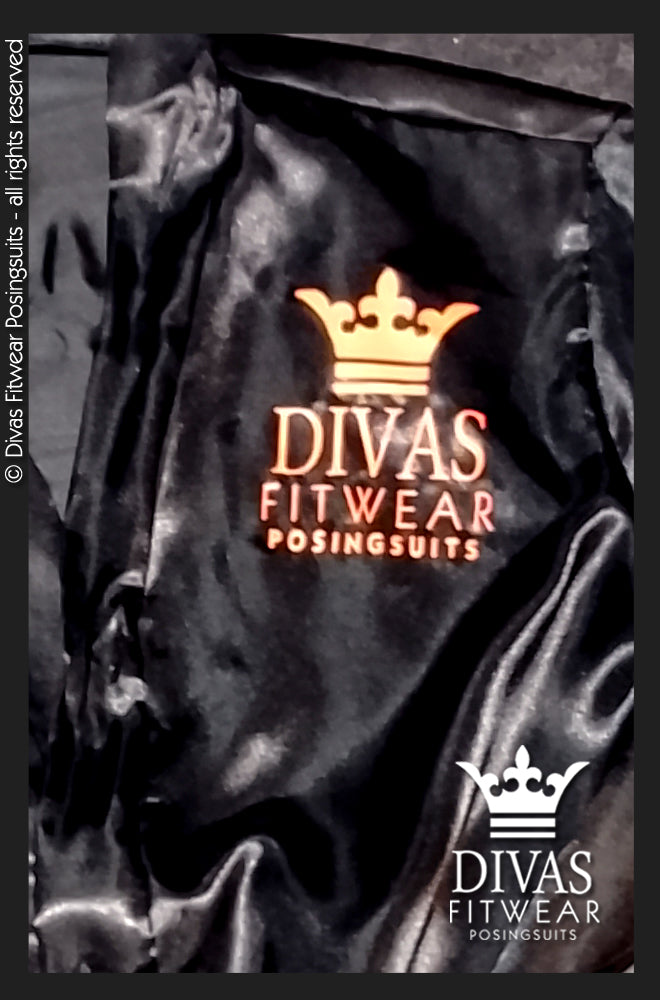 Satin Personalised Backstage Robe - Black/Orange
