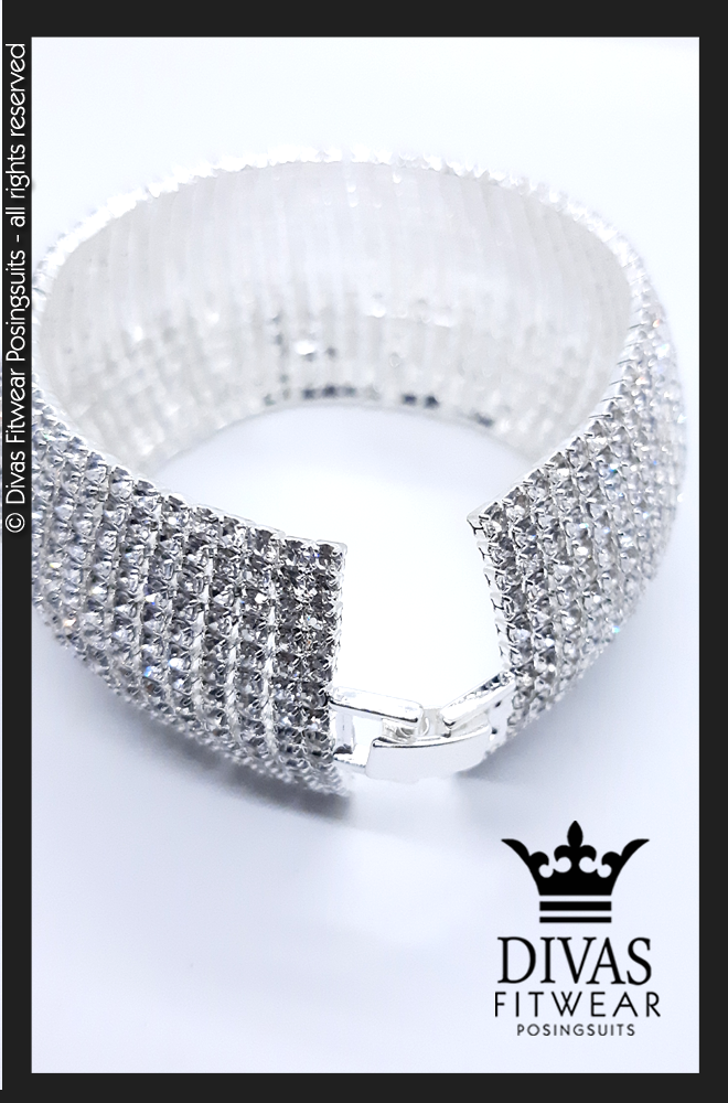 Divas Fitwear Cuff Clasp Bracelet - 16 row