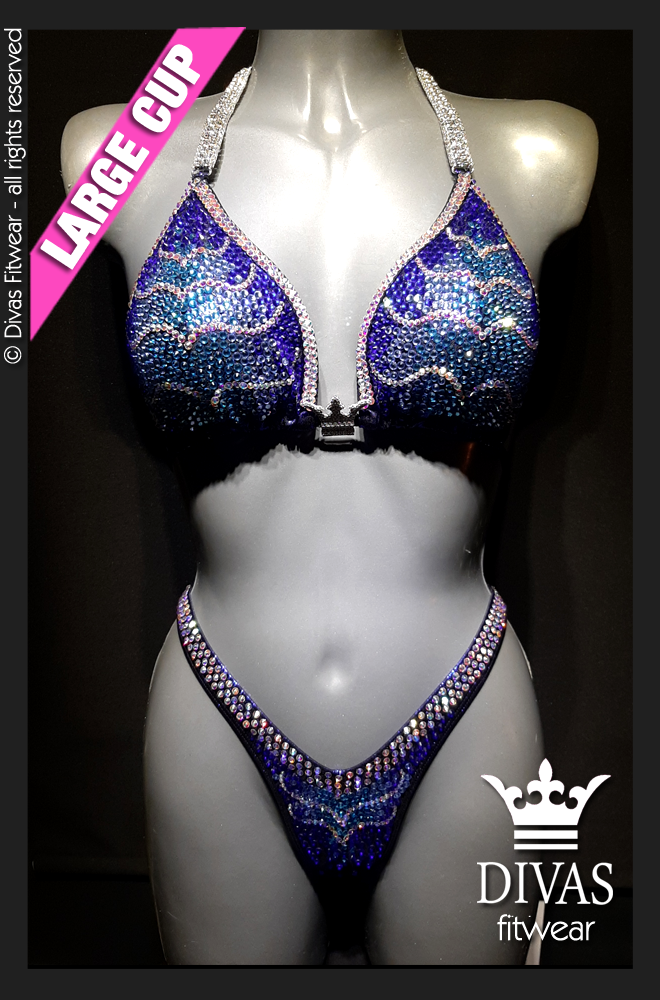 RENTAL Cross Back Figure Suit 'Deep Blue'