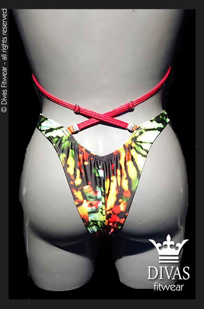 PRACTICE Cross Back Figure Suit ' Floral Tye Dye'
