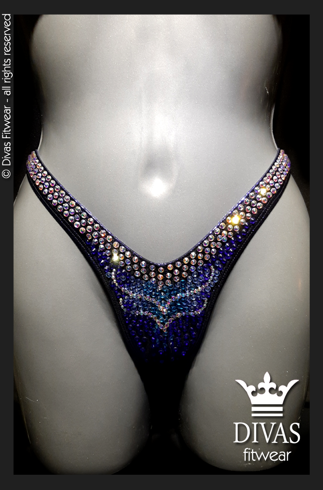 RENTAL Cross Back Figure Suit 'Deep Blue'