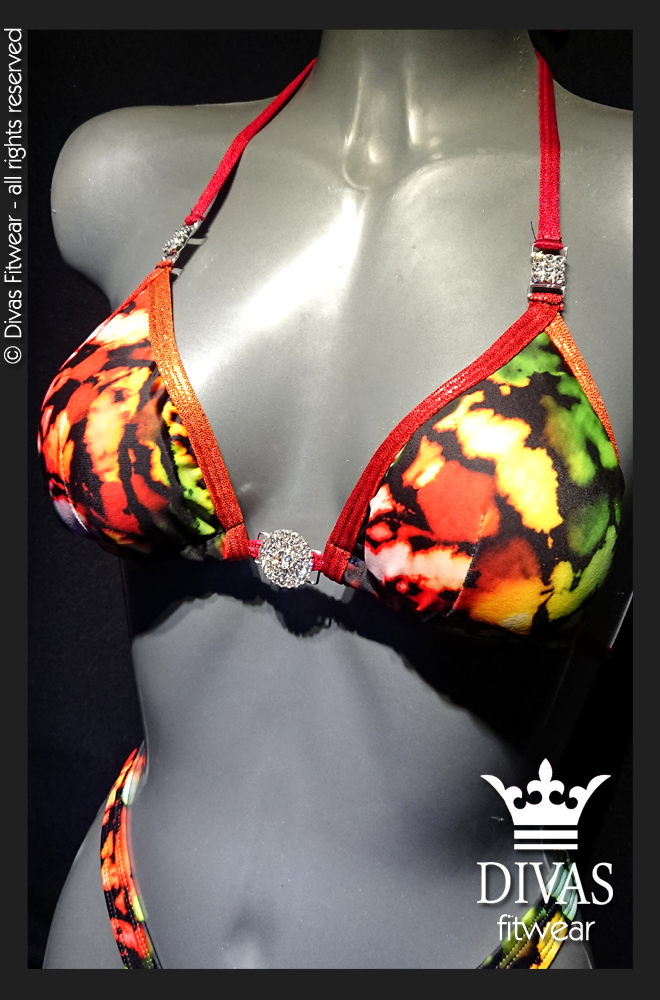 PRACTICE Cross Back Figure Suit ' Floral Tye Dye'