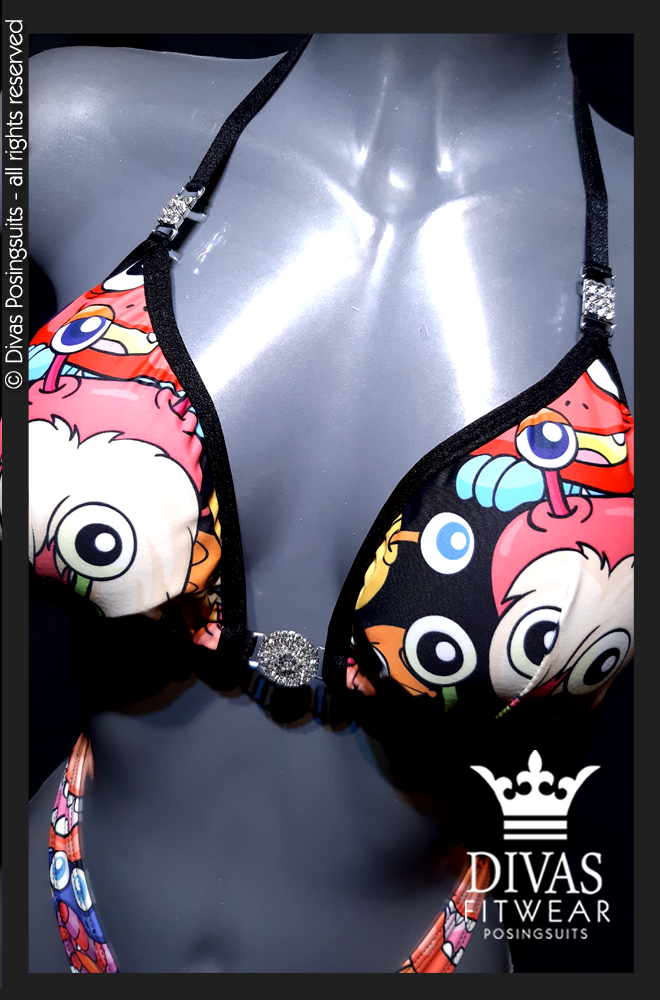 PRACTICE Cross Back Figure Suit 'Little Monsters'