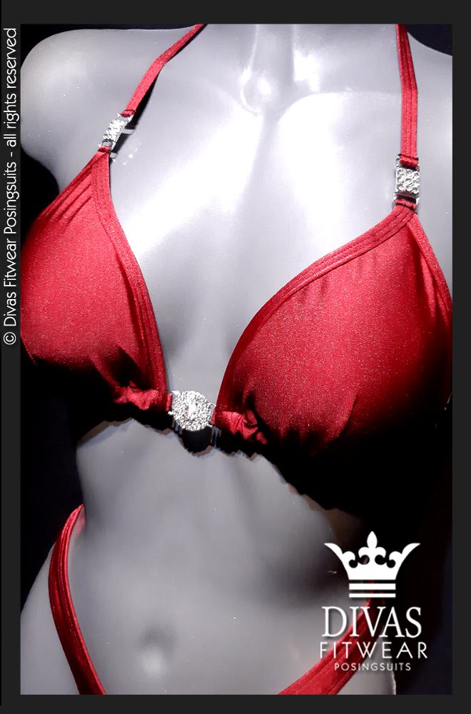 PRACTICE Cross Back Figure Suit 'Burgundy'