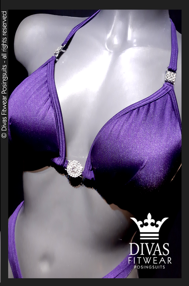 PRACTICE Cross Back Figure Suit 'Plumb Purple'
