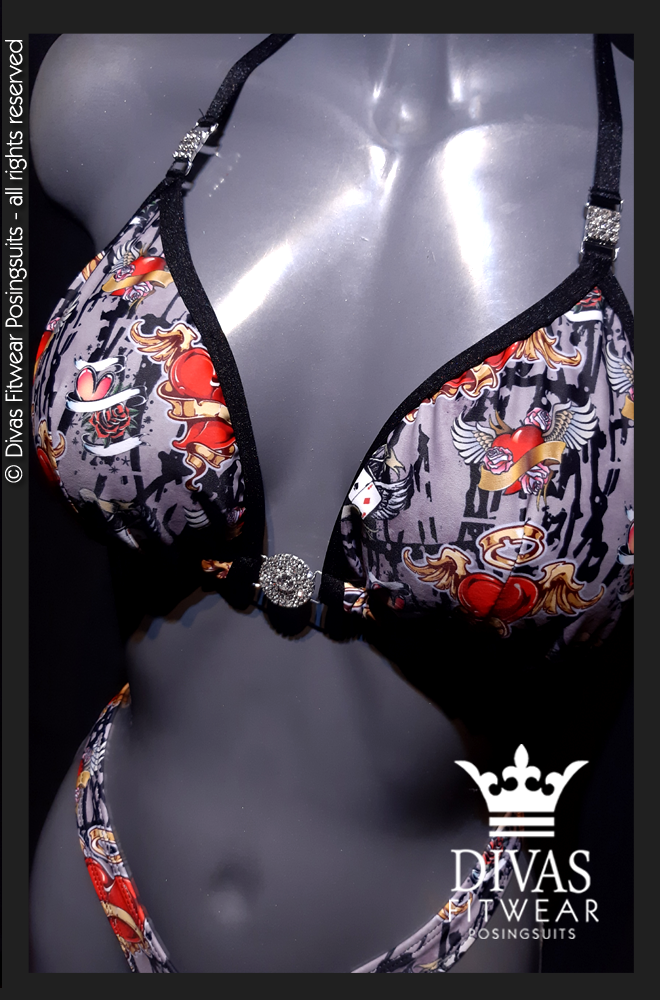 PRACTICE Cross Back Figure Suit ' Retro Punk'