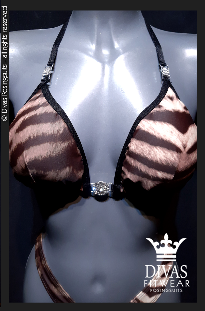 PRACTICE Cross Back Figure Suit 'Tiger Tiger'