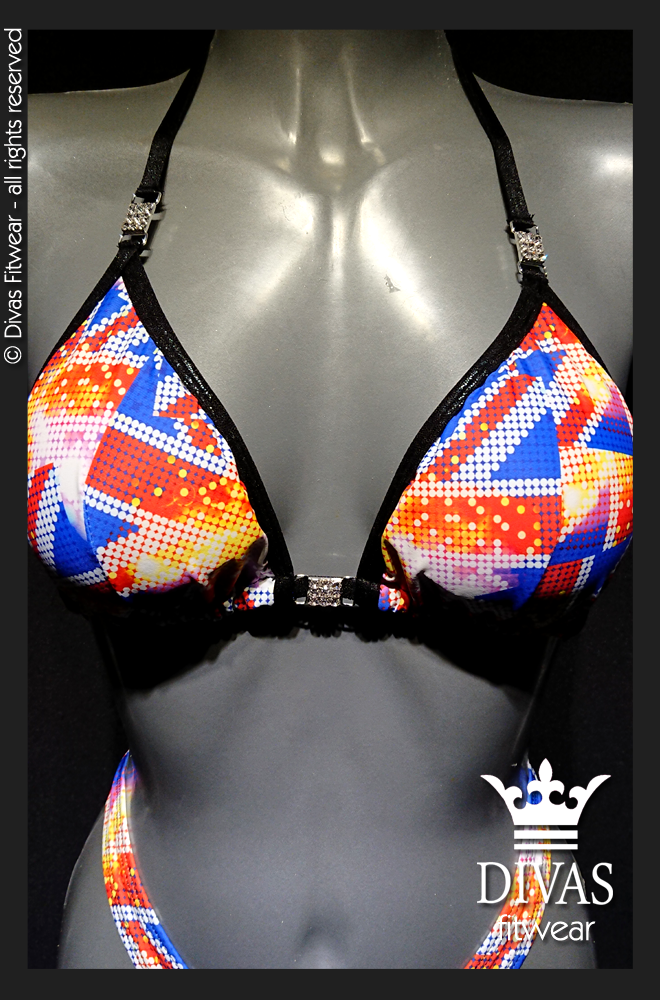PRACTICE Cross Back Figure Suit 'UK Glitterball'