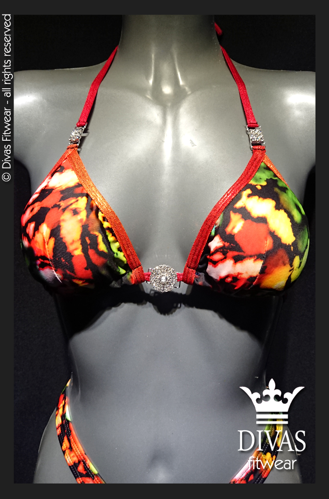PRACTICE Cross Back Figure Suit ' Floral Tye Dye'