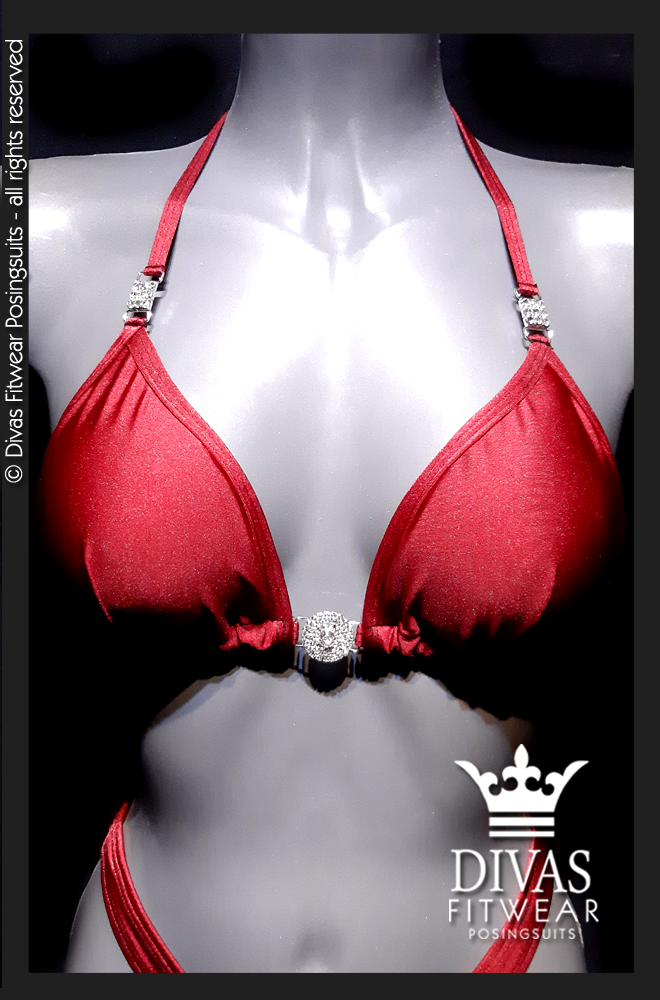 PRACTICE Cross Back Figure Suit 'Burgundy'