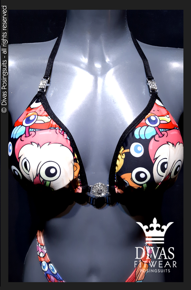 PRACTICE Cross Back Figure Suit 'Little Monsters'