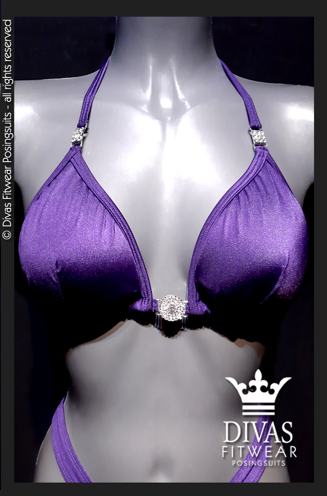 PRACTICE Cross Back Figure Suit 'Plumb Purple'