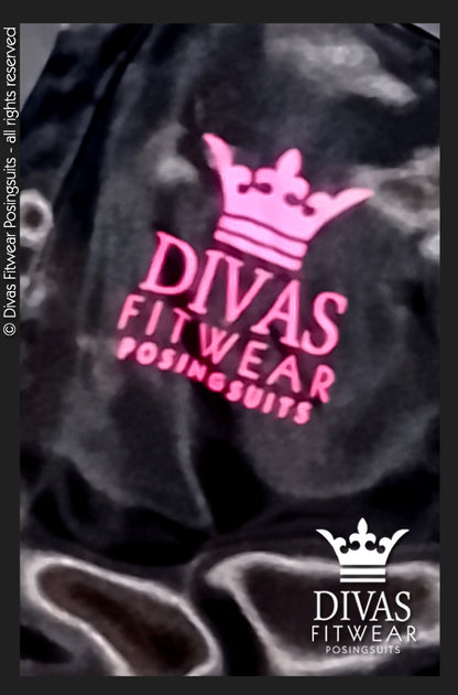 Satin Personalised Backstage Robe - Black/Pink
