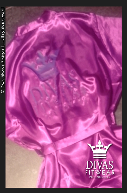 Satin Personalised Backstage Robe - Purple/Purple