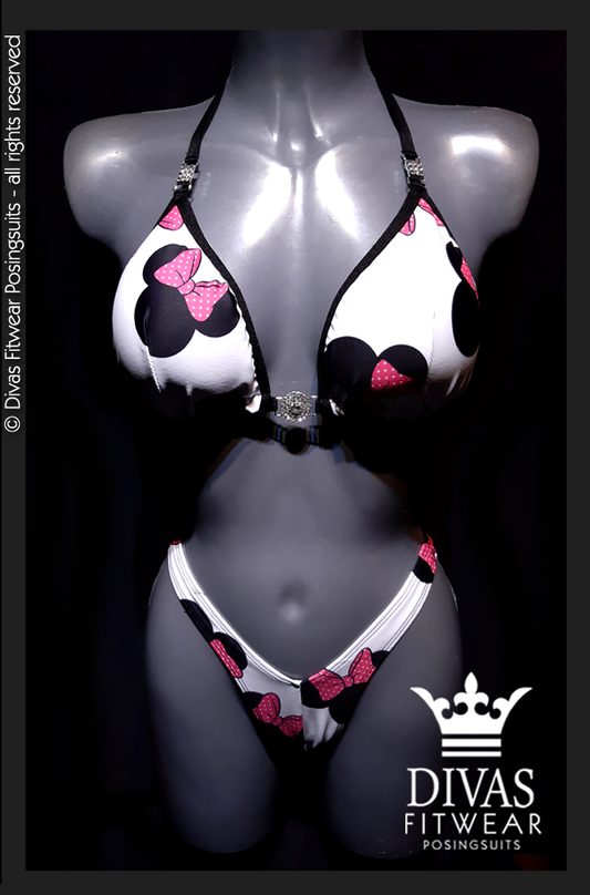 PRACTICE Cross Back Figure Suit  ' Minnie Mouse - pink'