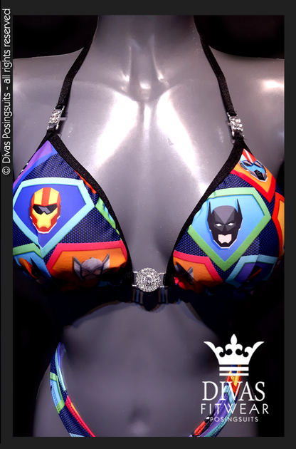PRACTICE Cross Back Figure Suit  'Super Heroes'